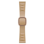 Apple Watch Series 6 & SE & 5 & 4 44mm / 3 & 2 & 1 42mm 用モダンスタイルシリコン交換用ストラップウォッチバンド、ブラックバックル、ローズゴールドバックル、シルバーバックル