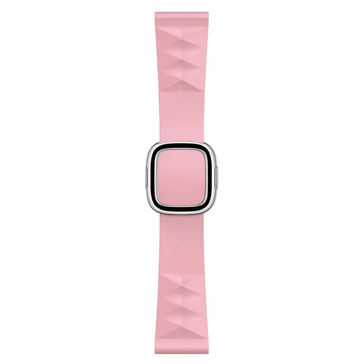 Apple Watch Series 6 & SE & 5 & 4 44mm / 3 & 2 & 1 42mm 用モダンスタイルシリコン交換用ストラップウォッチバンド、ブラックバックル、ローズゴールドバックル、シルバーバックル