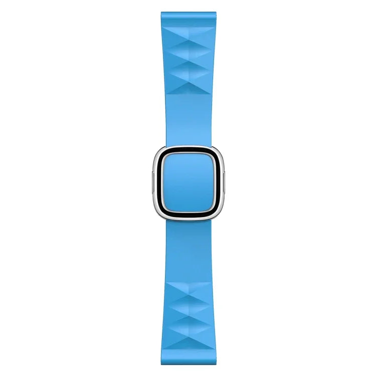 Apple Watch Series 6 & SE & 5 & 4 44mm / 3 & 2 & 1 42mm 用モダンスタイルシリコン交換用ストラップウォッチバンド、ブラックバックル、ローズゴールドバックル、シルバーバックル