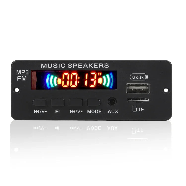 JX-808BT 車用 12V オーディオ MP3プレーヤーデコーダーボード FMラジオ USB Bluetooth / リモコン / 録音付き, JX-808BT