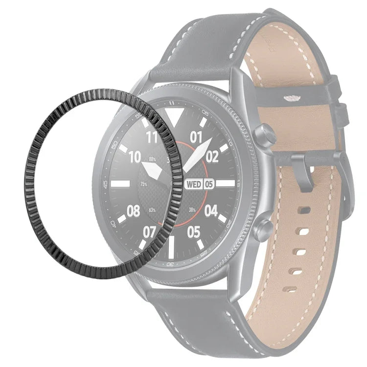 スマートウォッチ波状テクスチャーベゼルリング、Samsung Galaxy Watch 3 41mm用、Samsung Galaxy Watch 3 45mm用
