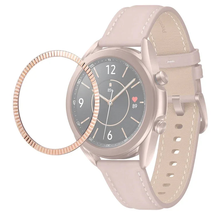 スマートウォッチ波状テクスチャーベゼルリング、Samsung Galaxy Watch 3 41mm用、Samsung Galaxy Watch 3 45mm用