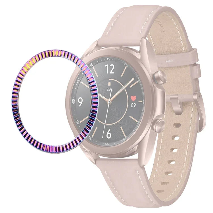 スマートウォッチ波状テクスチャーベゼルリング、Samsung Galaxy Watch 3 41mm用、Samsung Galaxy Watch 3 45mm用