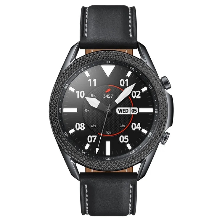 スマートウォッチひし形テクスチャーベゼルリング、Samsung Galaxy Watch 3 41mm用、Samsung Galaxy Watch 3 45mm用
