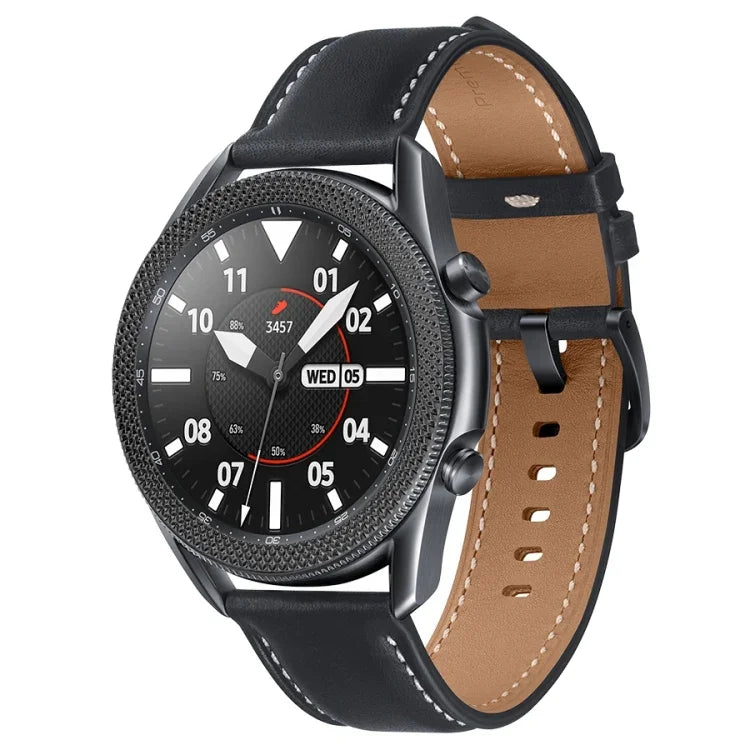 スマートウォッチひし形テクスチャーベゼルリング、Samsung Galaxy Watch 3 41mm用、Samsung Galaxy Watch 3 45mm用