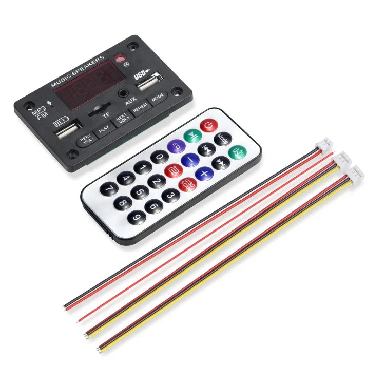 JX-810BT 車用12VオーディオMP3プレーヤーデコーダーボード FMラジオ USB対応、Bluetooth／リモコン／録音機能付き、JX-810BT