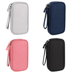 SM03 多機能デジタルアクセサリー収納バッグ ストラップ付き、19x11x3.5cm（ネイビーブルー）、19x11x3.5cm（グレー）、19x11x3.5cm（ピンク）、19x11x3.5cm（ブラック）
