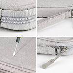 SM03 多機能デジタルアクセサリー収納バッグ ストラップ付き、19x11x3.5cm（ネイビーブルー）、19x11x3.5cm（グレー）、19x11x3.5cm（ピンク）、19x11x3.5cm（ブラック）