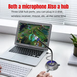 HXSJ F15 USB ノイズ干渉防止マトリックスノイズリダクションマイク