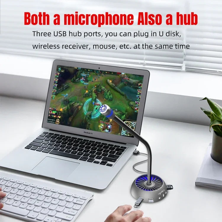 HXSJ F15 USB ノイズ干渉防止マトリックスノイズリダクションマイク