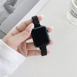 七連ビーズスチール交換ストラップウォッチバンド、Apple Watch Series 7 41mm / & 6 & SE & 5 & 4 40mm対応、Apple Watch Series 7 45mm / & 6 & SE & 5 & 4 44mm対応