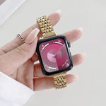 七連ビーズスチール交換ストラップウォッチバンド、Apple Watch Series 7 41mm / & 6 & SE & 5 & 4 40mm対応、Apple Watch Series 7 45mm / & 6 & SE & 5 & 4 44mm対応