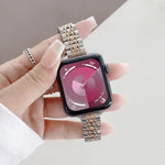 七連ビーズスチール交換ストラップウォッチバンド、Apple Watch Series 7 41mm / & 6 & SE & 5 & 4 40mm対応、Apple Watch Series 7 45mm / & 6 & SE & 5 & 4 44mm対応