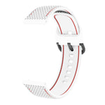 Samsung Galaxy Watch Active 2用二色ステッチシリコン交換ストラップウォッチバンド、20mm