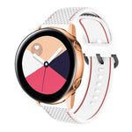 Samsung Galaxy Watch Active 2用二色ステッチシリコン交換ストラップウォッチバンド、20mm