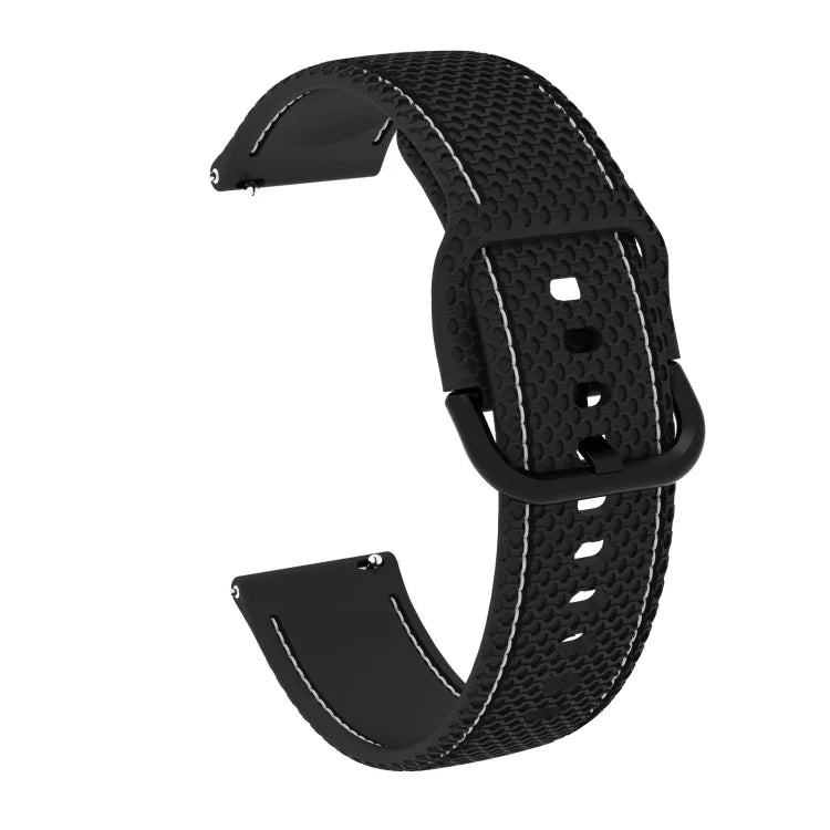Samsung Galaxy Watch Active 2用二色ステッチシリコン交換ストラップウォッチバンド、20mm
