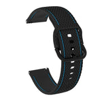 Samsung Galaxy Watch Active 2用二色ステッチシリコン交換ストラップウォッチバンド、20mm