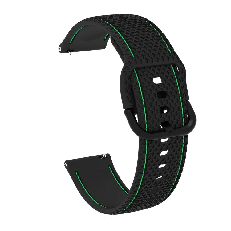 Samsung Galaxy Watch Active 2用二色ステッチシリコン交換ストラップウォッチバンド、20mm