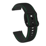 Samsung Galaxy Watch Active 2用二色ステッチシリコン交換ストラップウォッチバンド、20mm