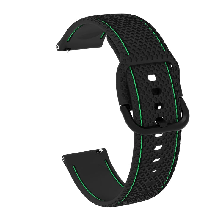 Samsung Galaxy Watch Active 2用二色ステッチシリコン交換ストラップウォッチバンド、20mm