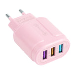 13-222 QC3.0 USB + 2.1A デュアルUSBポートマカロン型トラベルチャージャー、EUプラグ、USプラグ