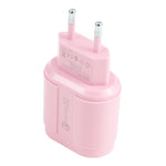 13-222 QC3.0 USB + 2.1A デュアルUSBポートマカロン型トラベルチャージャー、EUプラグ、USプラグ