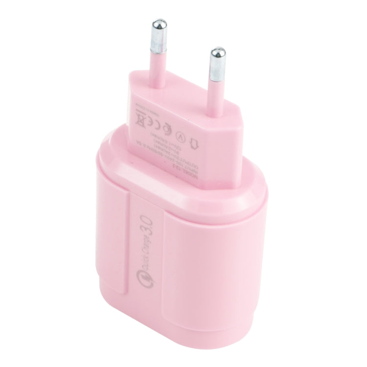 13-222 QC3.0 USB + 2.1A デュアルUSBポートマカロン型トラベルチャージャー、EUプラグ、USプラグ