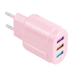 13-222 QC3.0 USB + 2.1A デュアルUSBポートマカロン型トラベルチャージャー、EUプラグ、USプラグ