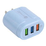 13-222 QC3.0 USB + 2.1A デュアルUSBポートマカロン型トラベルチャージャー、EUプラグ、USプラグ