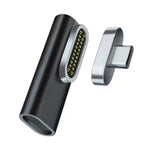 100W USB-C / Type-C メス to 20ピン 磁気 USB-C / Type-C オス エルボーアダプター
