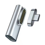 100W USB-C / Type-C メス to 20ピン 磁気 USB-C / Type-C オス エルボーアダプター