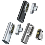 100W USB-C / Type-C メス to 20ピン 磁気 USB-C / Type-C オス エルボーアダプター