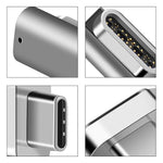 100W USB-C / Type-C メス to 20ピン 磁気 USB-C / Type-C オス エルボーアダプター