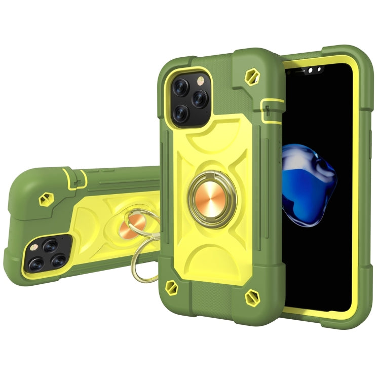Shockproof Silicone + PC Protective Case with Dual-Ring Holder, For iPhone XS Max, For iPhone 11, For iPhone 11 Pro Max, For iPhone 12 mini