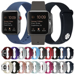 シリコン交換用ストラップウォッチバンド、Apple Watch Series 7 41mm / 6 & SE & 5 & 4 40mm / 3 & 2 & 1 38mm用、7 45mm / 6 & SE & 5 & 4 44mm / 3 & 2 & 1 42mm用
