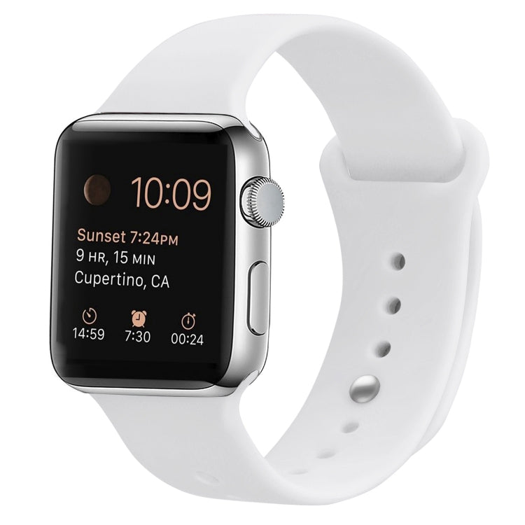 シリコン交換用ストラップウォッチバンド、Apple Watch Series 7 41mm / 6 & SE & 5 & 4 40mm / 3 & 2 & 1 38mm用、7 45mm / 6 & SE & 5 & 4 44mm / 3 & 2 & 1 42mm用