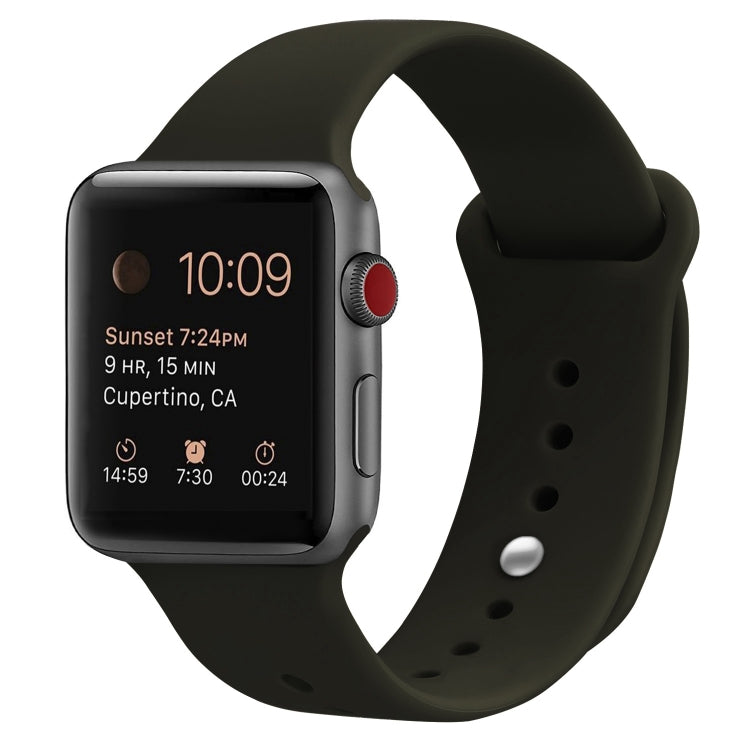 シリコン交換用ストラップウォッチバンド、Apple Watch Series 7 41mm / 6 & SE & 5 & 4 40mm / 3 & 2 & 1 38mm用、7 45mm / 6 & SE & 5 & 4 44mm / 3 & 2 & 1 42mm用