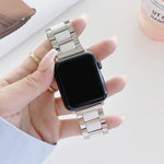 22mm幅三連ビーズセラミックスチール交換ストラップウォッチバンド Apple Watch Series 7 41mm / 6 & SE & 5 & 4 40mm / 3 & 2 & 1 38mm対応、7 45mm / 6 & SE & 5 & 4 44mm / 3 & 2 & 1 42mm対応