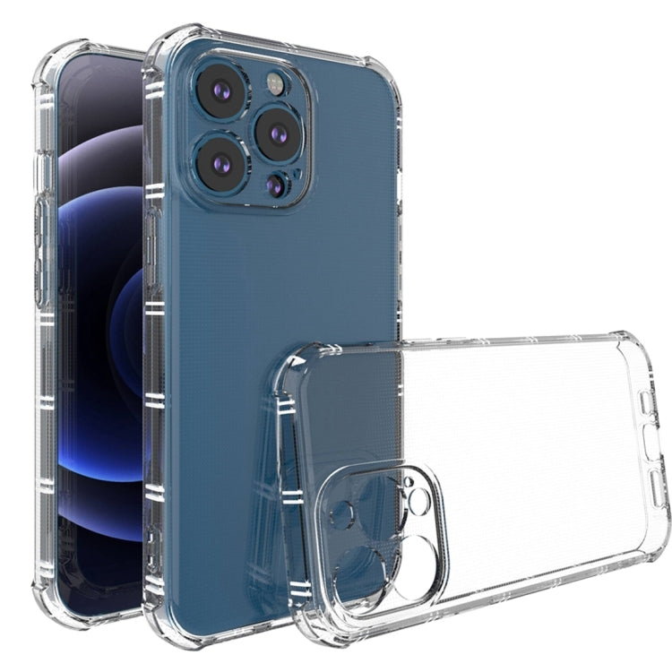 Straight Side Dual Bone Anti-fall TPU Transparent Protective Case, For iPhone 13 mini, For iPhone 13, For iPhone 13 Pro, For iPhone 13 Pro Max