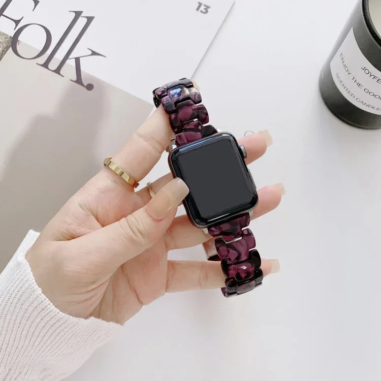 レジン交換用ウォッチバンド Apple Watchシリーズ用、7 41mm / 6 & SE & 5 & 4 40mm / 3 & 2 & 1 38mm、7 45mm / 6 & SE & 5 & 4 44mm / 3 & 2 & 1 42mm