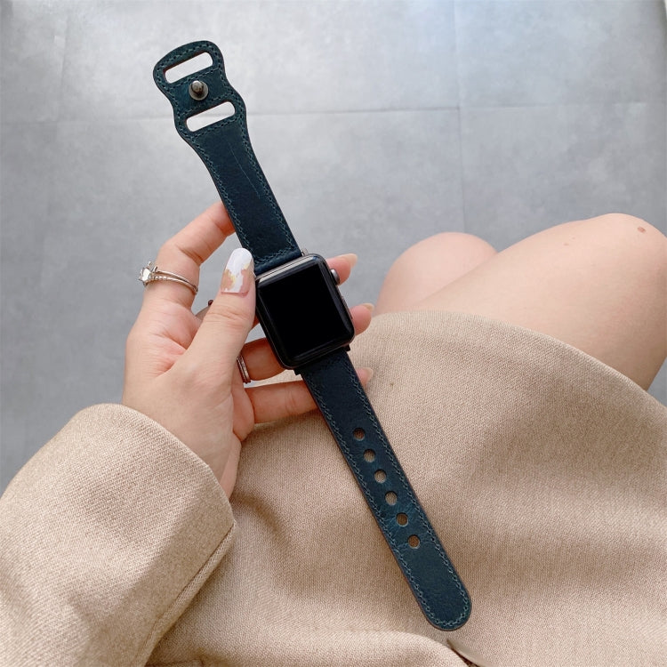 8字型バックルレトロレザー交換用ストラップウォッチバンド Apple Watchシリーズ用、7 41mm / 6 & SE & 5 & 4 40mm / 3 & 2 & 1 38mm、7 45mm / 6 & SE & 5 & 4 44mm / 3 & 2 & 1 42mm