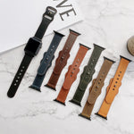 8字型バックルレトロレザー交換用ストラップウォッチバンド Apple Watchシリーズ用、7 41mm / 6 & SE & 5 & 4 40mm / 3 & 2 & 1 38mm、7 45mm / 6 & SE & 5 & 4 44mm / 3 & 2 & 1 42mm