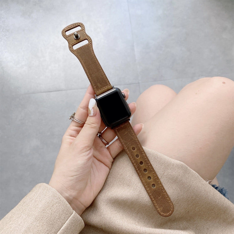 8字型バックルレトロレザー交換用ストラップウォッチバンド Apple Watchシリーズ用、7 41mm / 6 & SE & 5 & 4 40mm / 3 & 2 & 1 38mm、7 45mm / 6 & SE & 5 & 4 44mm / 3 & 2 & 1 42mm