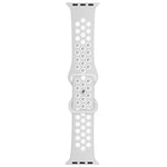 バタフライバックルデュアルトーン液体シリコン交換用ウォッチバンド Apple Watchシリーズ用、7 41mm / 6 & SE & 5 & 4 40mm / 3 & 2 & 1 38mm、7 45mm / 6 & SE & 5 & 4 44mm / 3 & 2 & 1 42mm
