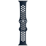 バタフライバックルデュアルトーン液体シリコン交換用ウォッチバンド Apple Watchシリーズ用、7 41mm / 6 & SE & 5 & 4 40mm / 3 & 2 & 1 38mm、7 45mm / 6 & SE & 5 & 4 44mm / 3 & 2 & 1 42mm