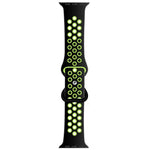 バタフライバックルデュアルトーン液体シリコン交換用ウォッチバンド Apple Watchシリーズ用、7 41mm / 6 & SE & 5 & 4 40mm / 3 & 2 & 1 38mm、7 45mm / 6 & SE & 5 & 4 44mm / 3 & 2 & 1 42mm