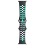 バタフライバックルデュアルトーン液体シリコン交換用ウォッチバンド Apple Watchシリーズ用、7 41mm / 6 & SE & 5 & 4 40mm / 3 & 2 & 1 38mm、7 45mm / 6 & SE & 5 & 4 44mm / 3 & 2 & 1 42mm