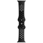 バタフライバックルデュアルトーン液体シリコン交換用ウォッチバンド Apple Watchシリーズ用、7 41mm / 6 & SE & 5 & 4 40mm / 3 & 2 & 1 38mm、7 45mm / 6 & SE & 5 & 4 44mm / 3 & 2 & 1 42mm