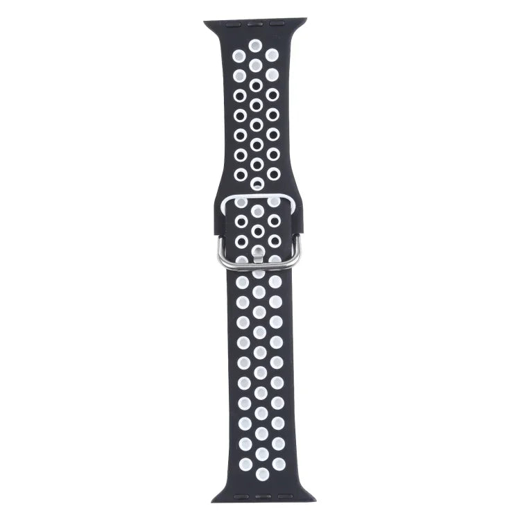 メタルバックルシリコン交換用ウォッチバンド Apple Watchシリーズ用、7 41mm / 6 & SE & 5 & 4 40mm / 3 & 2 & 1 38mm、7 45mm / 6 & SE & 5 & 4 44mm / 3 & 2 & 1 42mm