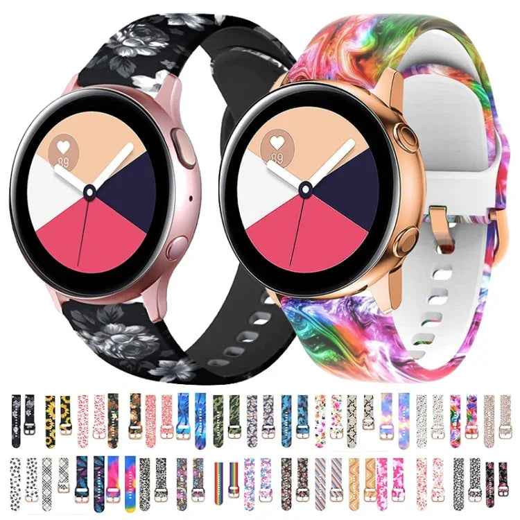 シリコンプリント交換用ストラップウォッチバンド Samsung Galaxy Watch 42mm用